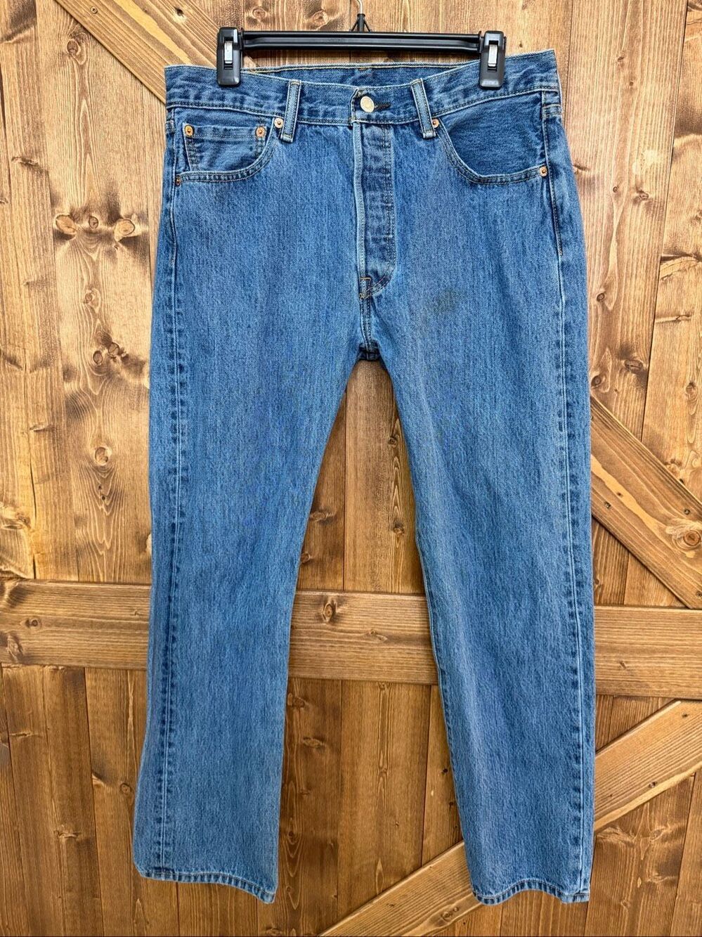 Levi’s 501 Original Fit Jeans Men’s 33x30 Button Fly Straight Leg Blue Denim (92